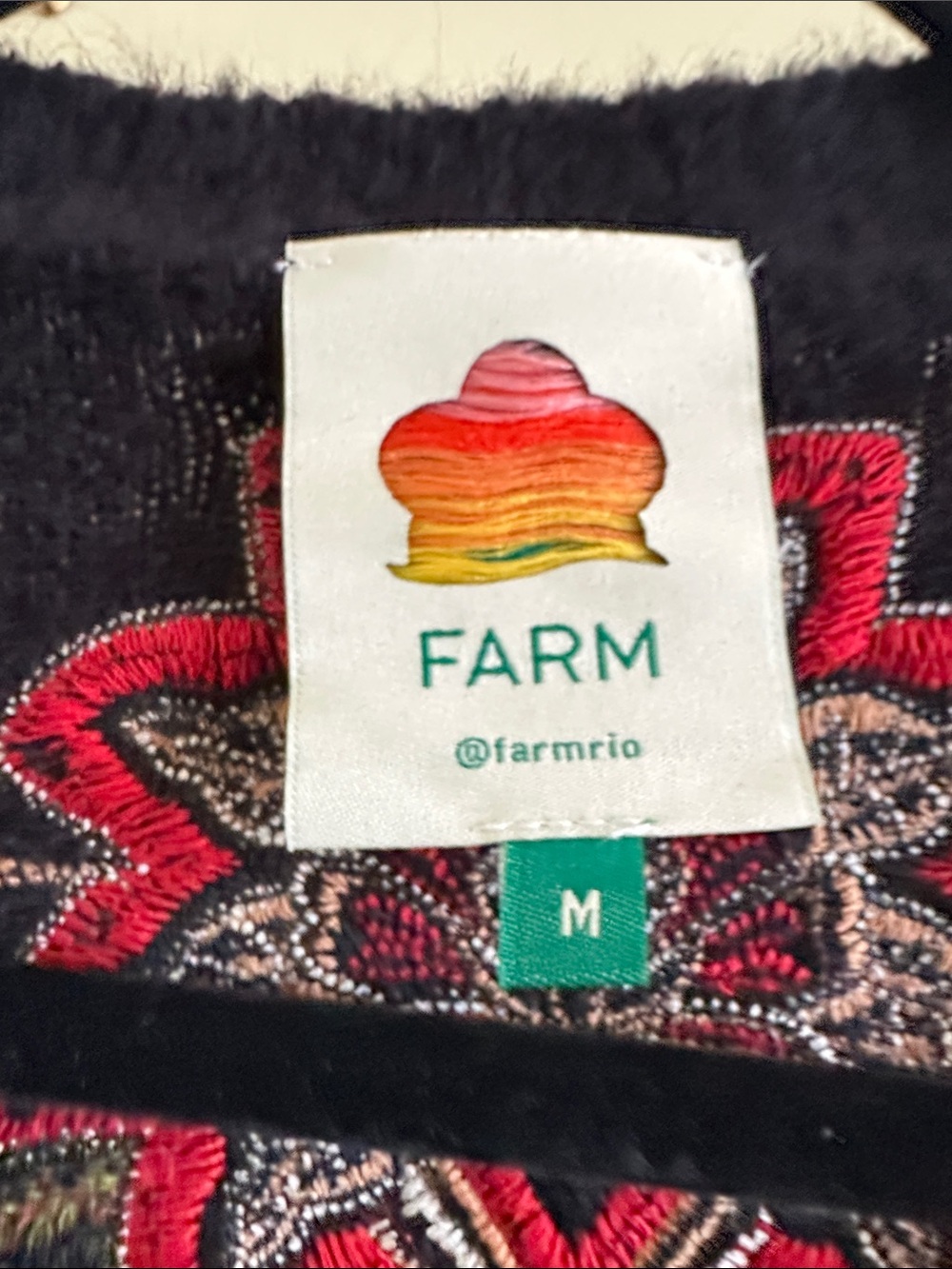 FARM Rio Navy Embroidered Ruffle-Sleeve Cardigan - Picture 6 of 6